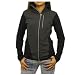 Womens Roots Black and Gray Pure Yoga Reflection Jacket. Very high quality long sleev...