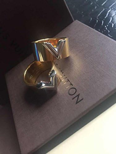 Countryside Jewelry Women's Fashion Jewelry Korean Style Stainless Steel V Gold Ring (#7)