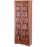 Deluxe Tall Media Storage Cabinet - Walnut