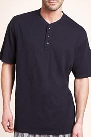 Pure Cotton Henley Neck Slub Pyjama Top [T07-3743-S]