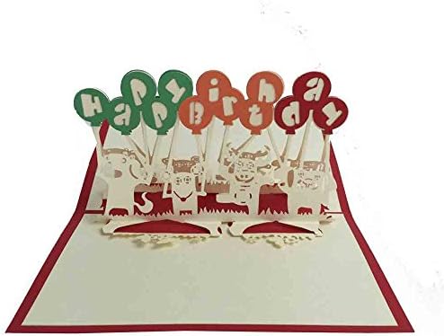 Happy Birthday 3D Dancing Animals Greeting Card/Keepsake