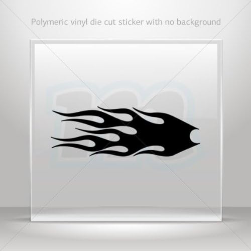 Sticker Decal Vinyl Flames Car door Hobbies Waterproof Racing Durable Racing Motorbike 0502 KR52X