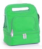 Fancy Fully Insulated Lunch Tote with Food Storage Container - Lime Green