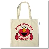 セサミストリート《エルモ/Loves You》コットンエコバッグ☆SESAMI STREET通販