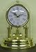Gold Mantle Clock With Round Dome And Revolving Pendulum a266