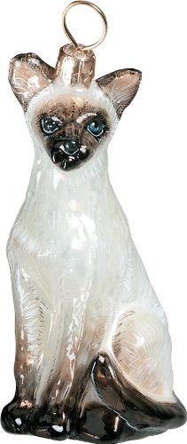 The Pet Set Blown European Glass Cat Ornament By Joy to the World Collectibles – Siamese Cat The Pet Set Blown European Glass Cat Ornament By Joy to the World Collectibles – Siamese Cat