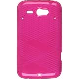 Wireless Solutions Dura-Gel TPU Case for HTC Status, Pink Criss Cross