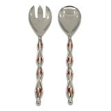 Salad servers - red bead