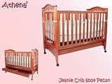 Jeanie Crib with Drawer in Pecan Finish By AFG Baby Furniture