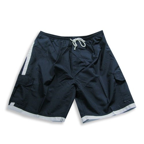 Jon Lauren Apparel - Mens Swim Suit, Navy, White