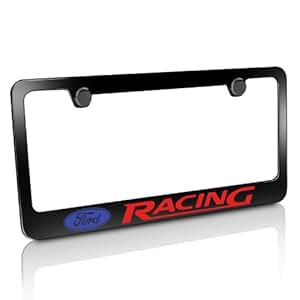 Amazon.com: Ford Racing Black Metal License Plate Frame: Automotive