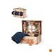 Picnic Time Discovery Vintage Suitcase Style Picnic Case w/ Service For 2 (Natural Canvas)