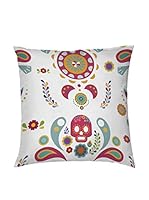 Hipster Funda De Cojín Quechua (Blanco/Multicolor)