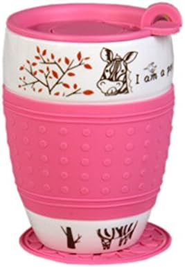 Ainycups Cute Large Heat Proof Animal Ceramic Coffee Mug Tea Cup With Cup Mat 450ML in Zebra Red