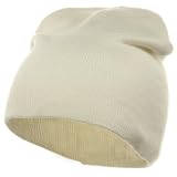 Superior Cotton Knit Cap-White W16S11E