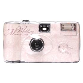 10 Pack Pink Rose Disposable Wedding Cameras - Matching Table Cards Included - 27 Exposures -... by Cameras For All Wedding Cameras