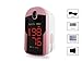Pulse Oximeter Fingertip Blood Oxygen Saturation Monitor includes case, batteries, silicon cover, and lanyard - Green, Pink, Blue and Yellow