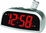 Acctim 14207 Meissa LED Projection Alarm Clock, Silver