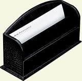 Black Croco Leather Letter Rack