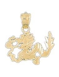 Dazzlers Solid 14 karats gold Dragon Charm Pendant Available in three colors from jewelsberry (weights: 1.2 grams only)