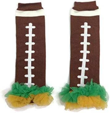 Rush Dance Team Colors Football Touch Down Baby/ Toddler Leg Warmers (One Size, Yellow & Green)