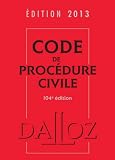 Acheter le livre Code de procédure civile 2013