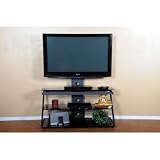 60 Black and Black Glass TV Mount