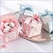 Classic Baby Blocks Favor Boxes with Imprinted Ribbon - Set of 24 (Favor Color=BL:Blue,Tag Choice=Personalized Tag,Tag Color=Tan,Design=Frog)