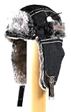 Super Soft Wool Trooper Trapper Pilot aviator Hat with Soft Faux Fur for Womens and Mens one size fits up to large head in Black and Olive
