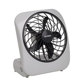 O2Cool 1041 Indoor/Outdoor Battery/AC-Powered 5-Inch Personal Fan