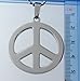 R.H. Jewelry Mens Womens Stainless Steel Pendant, Peace Symbol Pendant Necklace