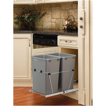 Rev-A-Shelf - RV-18KD-17C S - Double 35 Quart Pullout Waste Containers