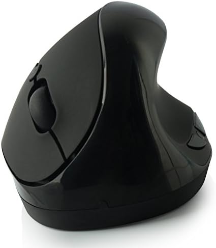 Wireless Mouse, CBSKY® 2.4G Wireless Vertical Ergonomic Optical Mousewith 3 Adjustable DPI Levels 800 / 1200 /1600DPI, 5 Buttons - Black