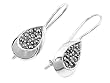 Sterling Silver Earrings with Marcasite - 33MM