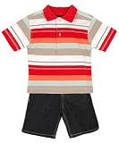Sean John Stripe Denim 2-Piece Short Set (Sizes 12M - 24M)