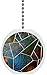 Geometric Stained Glass Solid Ceramic Fan Pull