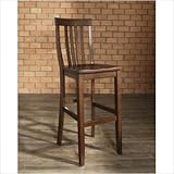 Crosley Furniture Bar Height School House Bar Stool in Mahogany Finish