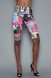 *NYC Boutique The All Over Face Biker Short,Shorts for Women
