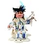TUPI 12" Porcelain Indian w/Drum Doll By Duck House~Retired