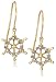 10k Yellow Gold Diamond Ship's Wheel Dangle Earrings (1/10 cttw, J Color, I3 Clarity)