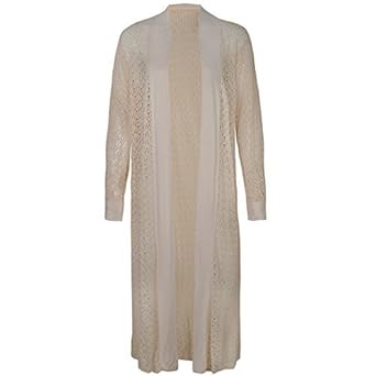 Gilet long kimono ample pour femmes Taille unique, Blanc