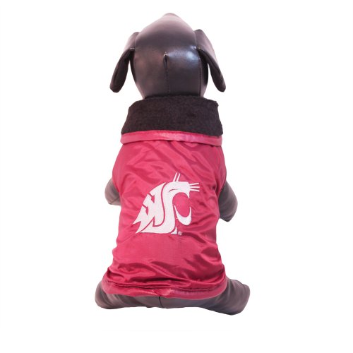 NCAA Washington State Cougars All Weather Resistant Protective Dog Outerwear, Tiny