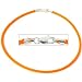 Rubber Cord Anklet Orange 9"