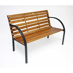 Hergestellt f�r DEMA Parkbank Modern 122cm Holz/Metall