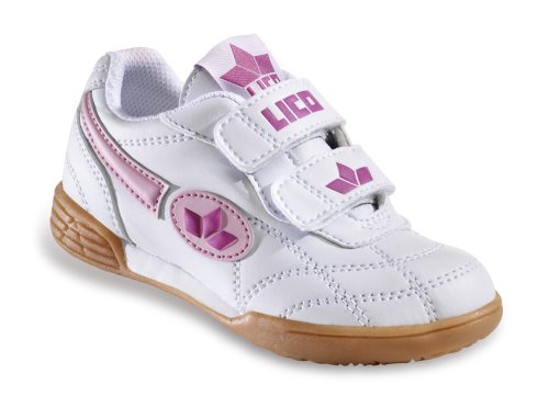 LICO Bernie V 360158, Maedchen Sportschuhe - Indoor, weiss, (weiss-rosa-pink )