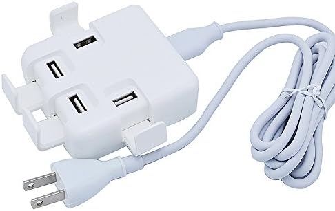 Calvin parker 25W 5.4A 4-Port Family-Sized High Speed Desktop USB Charger Wall Charger Travel Power Adapter