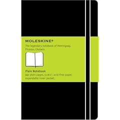 Moleskine Plain Notebook Large: Large Size. Blanko. Mit Falttasche f�r Notizen. Gummiband-Verschlu�