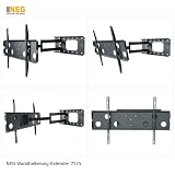 Profi Universal TV Wandhalterung 7515 schwenk-, neig- und ausziehbar - bis 80kg - 32-60 Zoll - AB 82cm BILDSCHIRMBREITE