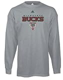 Milwaukee Bucks Grey adidas True Logo Long Sleeve T-Shirt
