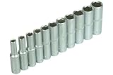 Produkt-Bild: Steckschl&uuml;sseleinsatz-Set 1/4", in ZOLL, tief, 11-tlg.